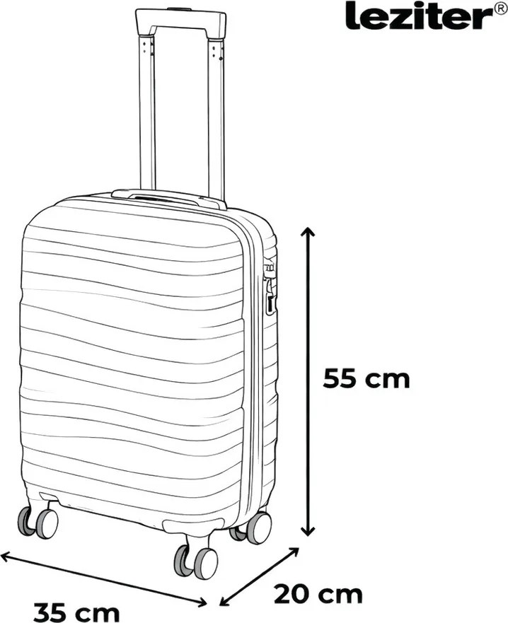 Valiză de cabină TravelLux Voyager cu hard top și roți detașabile 35x55x20 cm gri