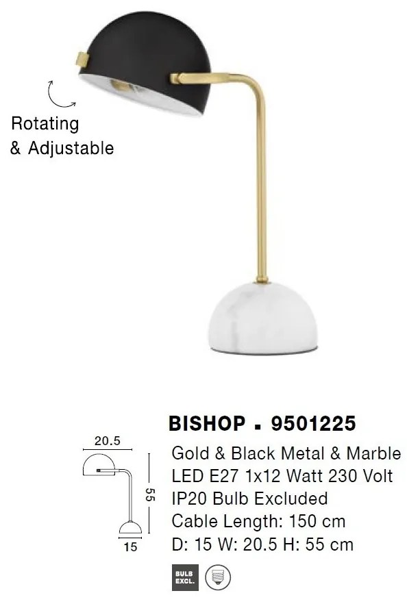 Veioza/Lampa de masa design modern BISHOP