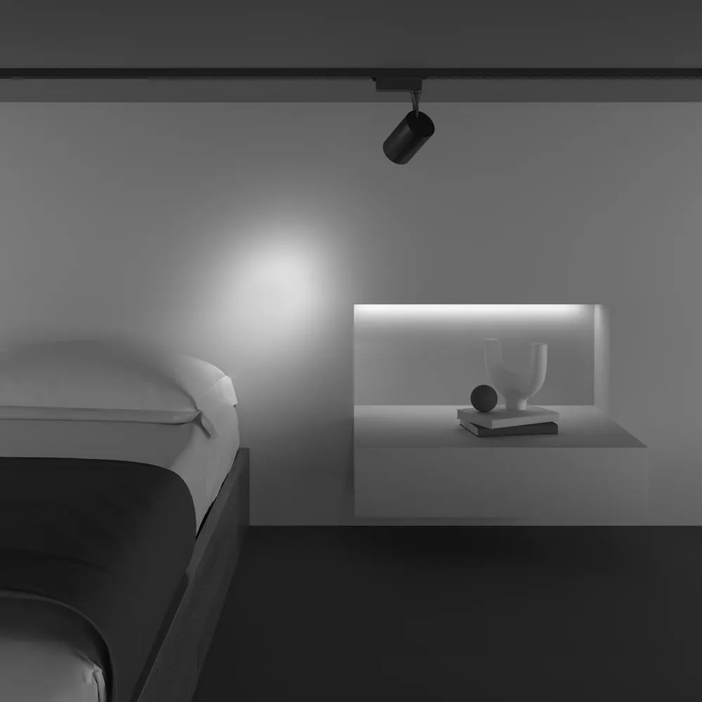 Spot LED, accesoriu pentru sinele monofazate Unity, Vuoro negru 10W