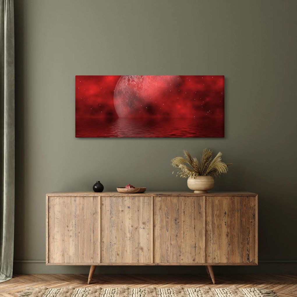 Tablou - Luna pe nivelul apei (120x50 cm)