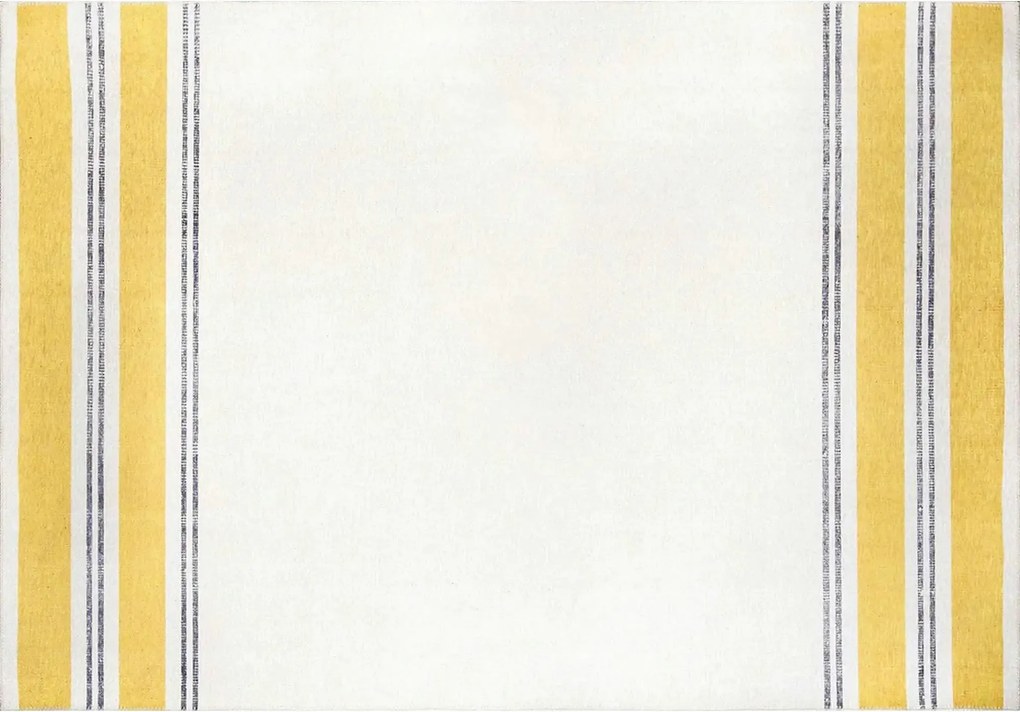Covor FUNK CHENILLE, 75x150 cm, forma dreptunghiulara, poliester, galb