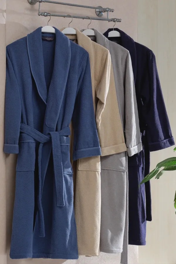 Halat pentru bărbați LORD + prosop + prosop de corp + cutie cadou XL Albastru închis / Navy