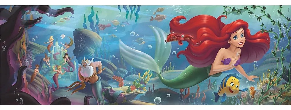 Prințesele Disney Ariel Puzzle panoramic Compact 1000 piese Clementoni