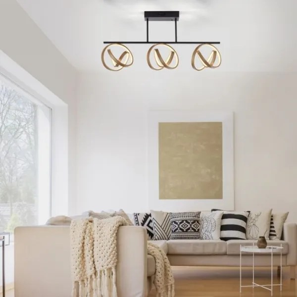Lustră LED aplicată JUST LIGHT. 6245-18 LOOP 3xLED/11W/230V 2700-5000K + telecomandă