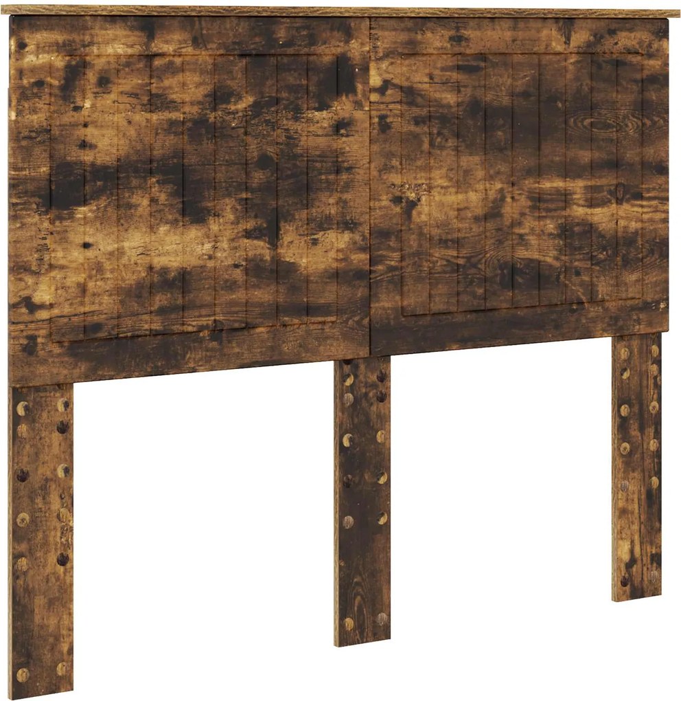 vidaXL Tăblie cap cu headboard Stejar fumuriu 120 cm Lemn compozit