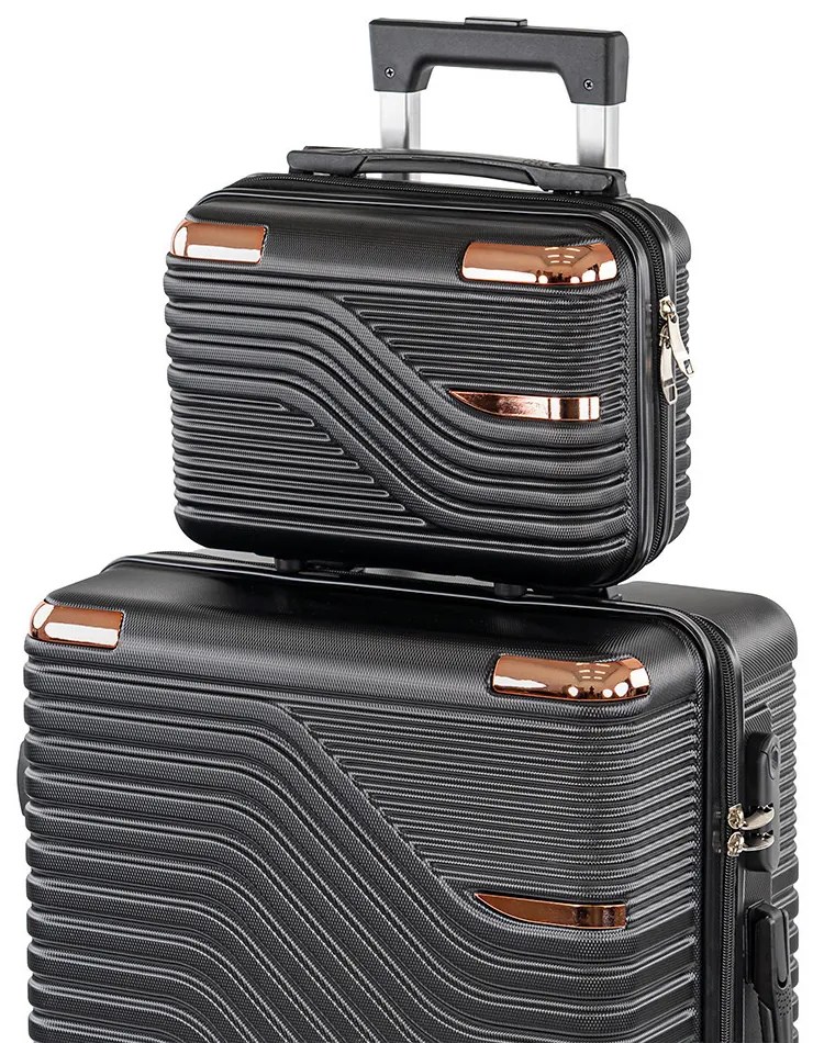 TraveLux Urban XX gurulós bőrönd szett fekete