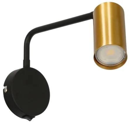 Lampă de perete TINA 1xGU10/15W/230V neagră/aurie