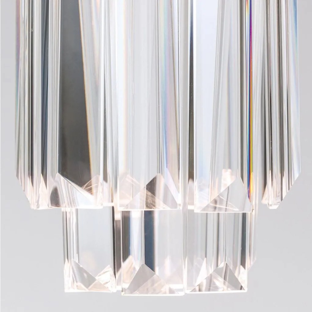 Pendul LED cu cristal K9 design elegant PRISM auriu