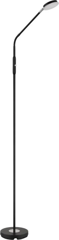 Globo 58504SS - Lampă de podea tactilă cu LED dimabilă SILVIO LED/6,5W/230V neagră