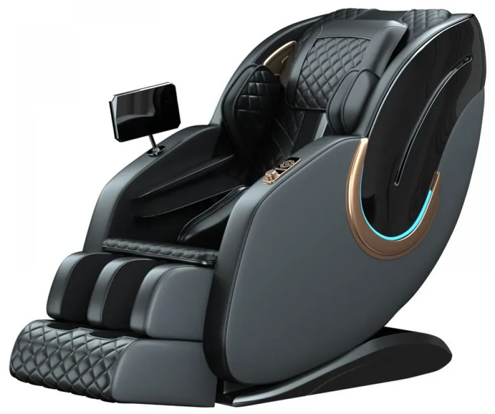 Fotoliu de Masaj, cu Incalzire, Pista SL, Bluetooth, Display LCD, Butoane de control pentru cotieră, Zero Gravity, Moduri Automate, Track Inteligent, Reglarea intensității masajului, 2 difuzoare, Piele PU Premium, Negru