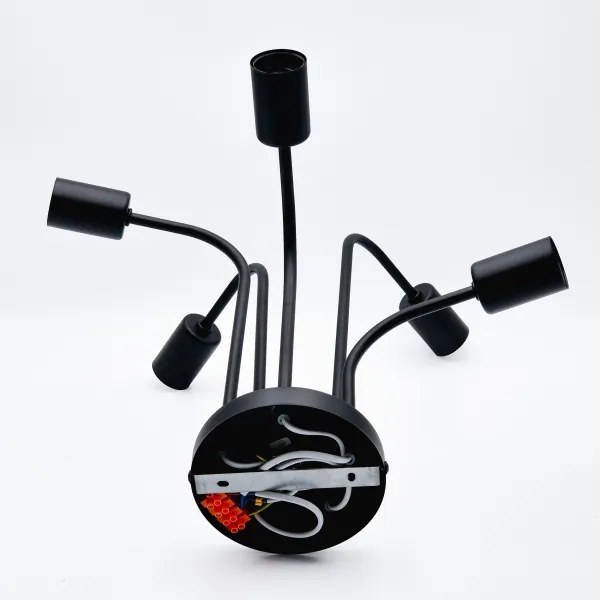 Lustră aplicată TRINITY 5xE27/15W/230V negru