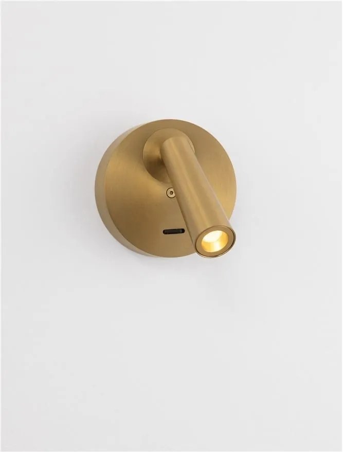 Aplica cu Spot LED directionabil stil minimalist TICO auriu, NVL-9695148