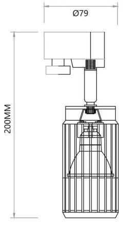 Spot VERTICAL pentru sistem de șină 1xGU10/8W/230V alb