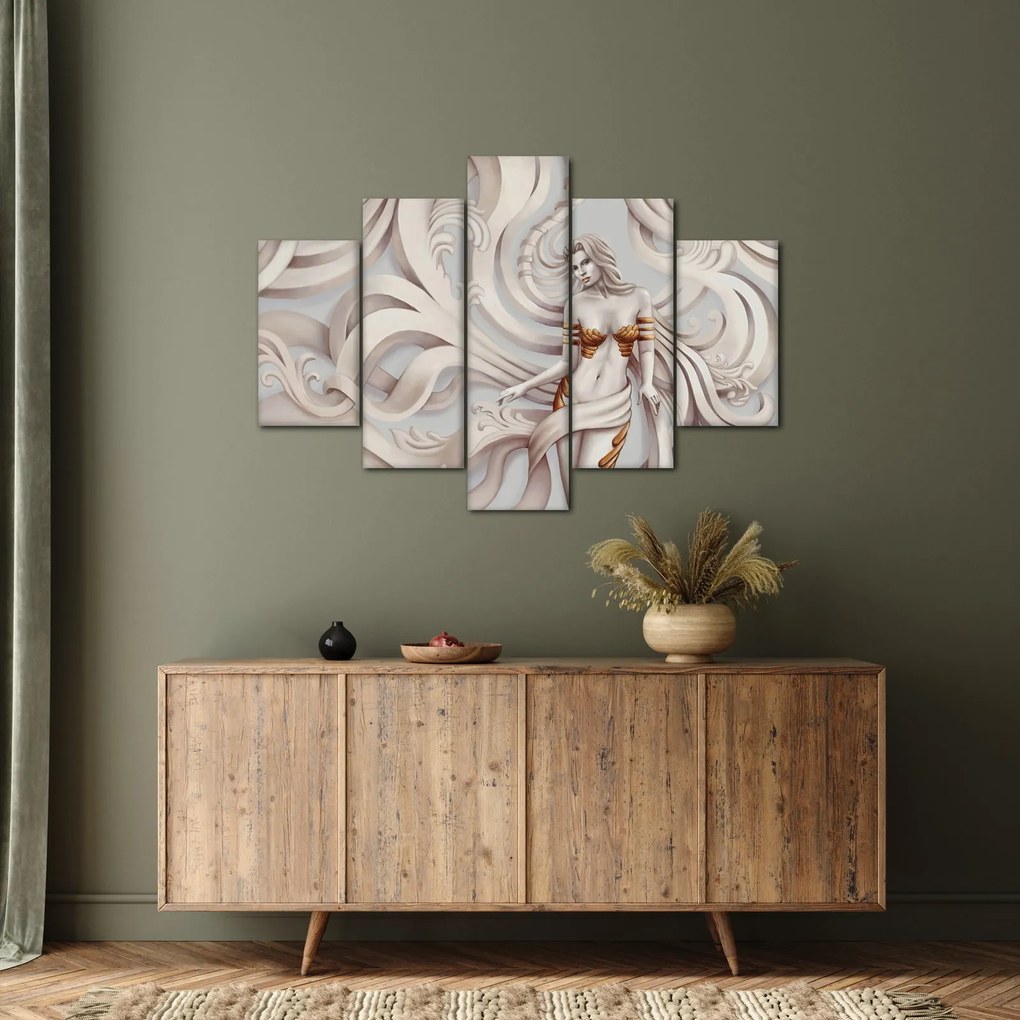 Tablou - Zeița motiv floral (150x105 cm)