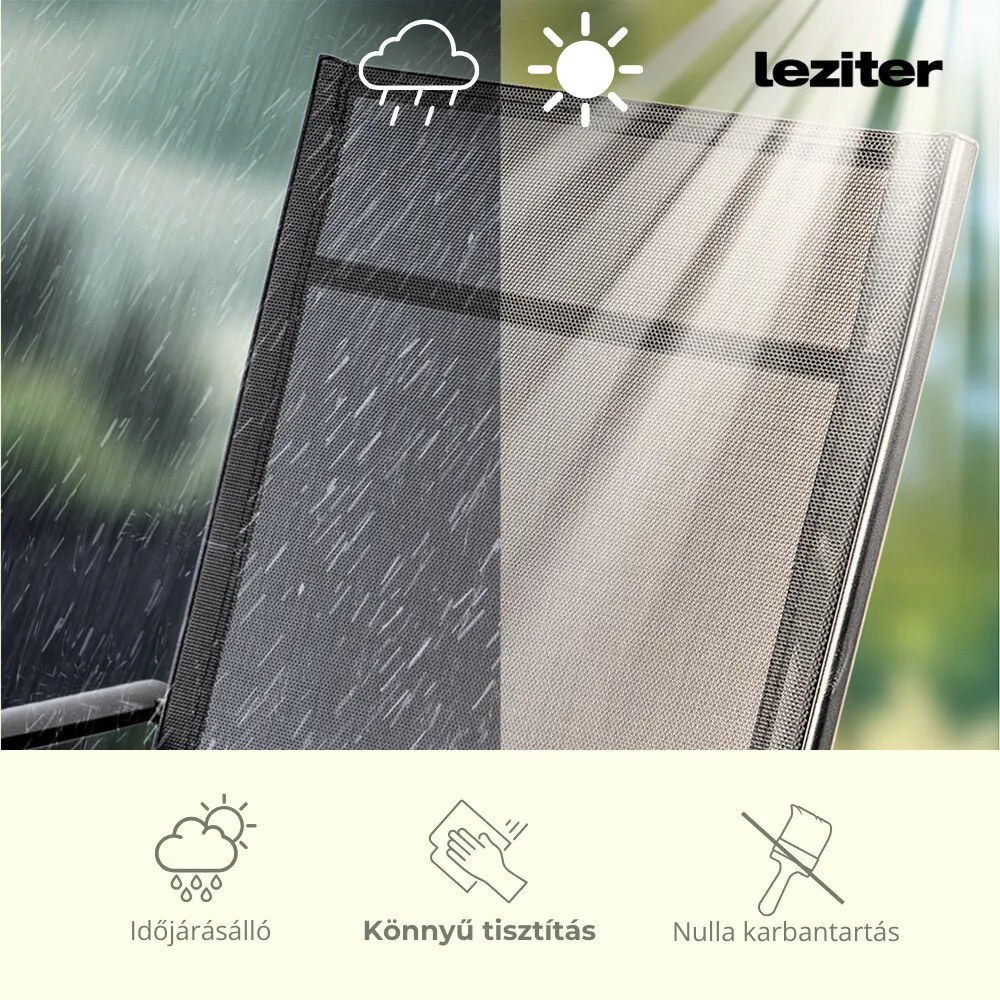 Set mobilier de grădină Tessa 4+1 negru