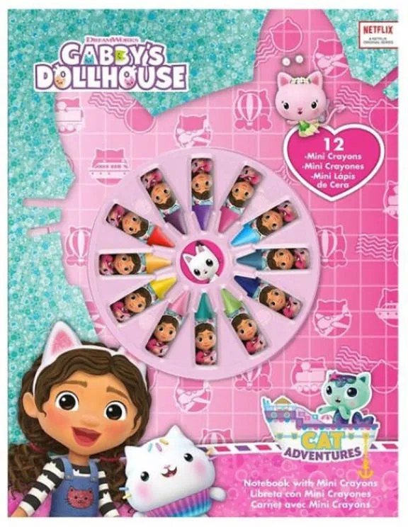 Gabby&#039;s Dollhouse Smoothie Land caiet + set mini creioane cerate