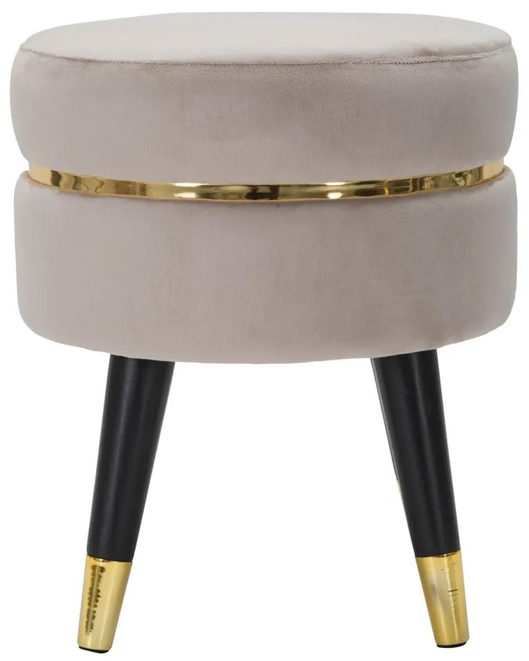Taburet bej cu tapițerie din catifea Paris – Mauro Ferretti