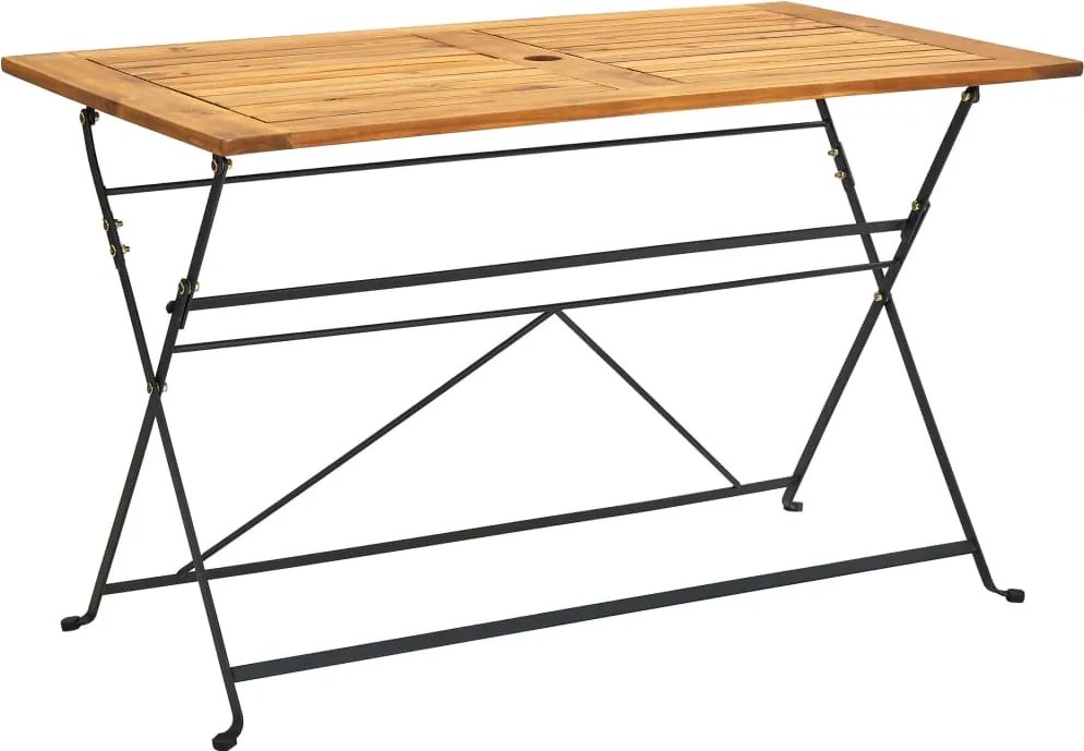 vidaXL Masă de grădină pliabilă, 120x70x74 cm, lemn masiv de acacia