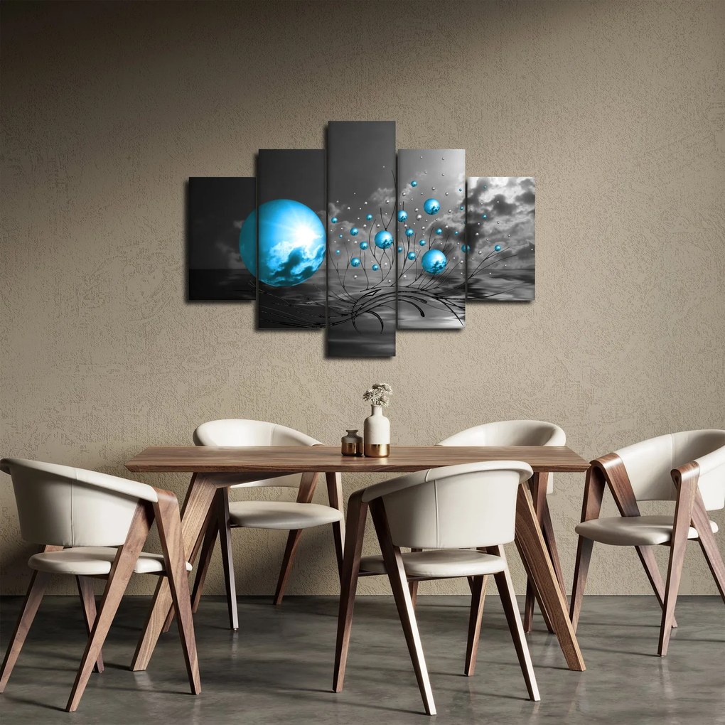 Tabloul bilelor albastru deschis (150x105 cm)
