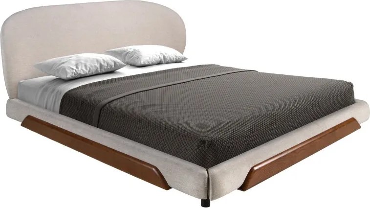 Pat dublu tapitat design LUX Light grey 180x200cm