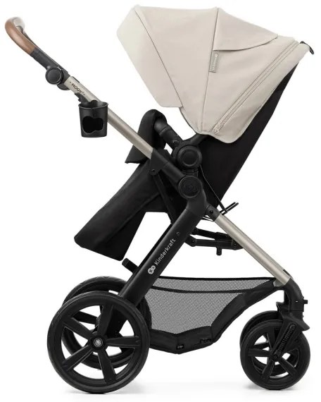 Cărucior de copii combinat 3 în 1 KINDERKRAFT MOOV 2 Moonlight grey + scaun auto MINK PRO