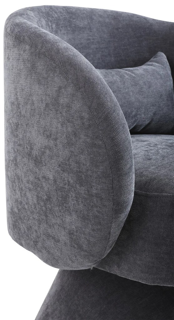 Set de 2 scaune moderne pentru living și dormitor, rotative la 360°, Gri