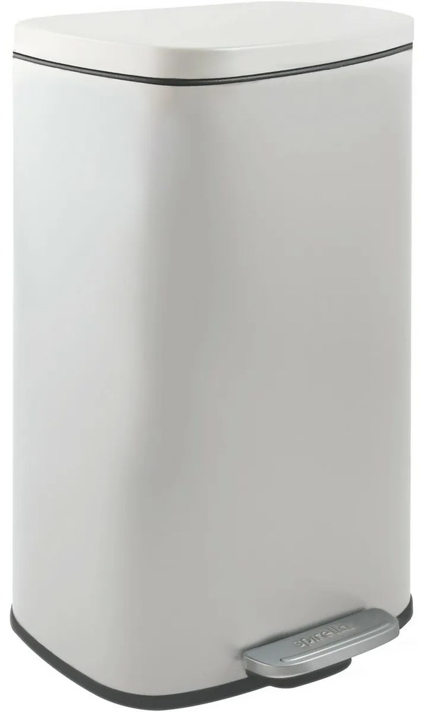 Coș de gunoi cu pedală soft-close Spirella Akira 50 l, alb mat, 50 l