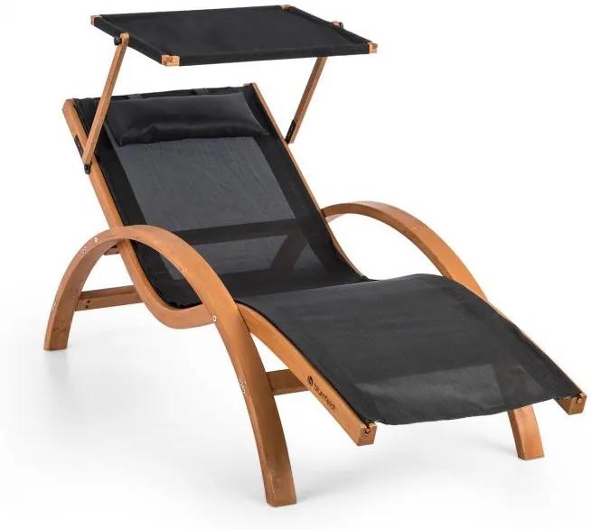 Blumfeldt Acapulco, scaun de grădină, cu acoperiș comfortMesh, capacitate de încărcare 150kg, negru