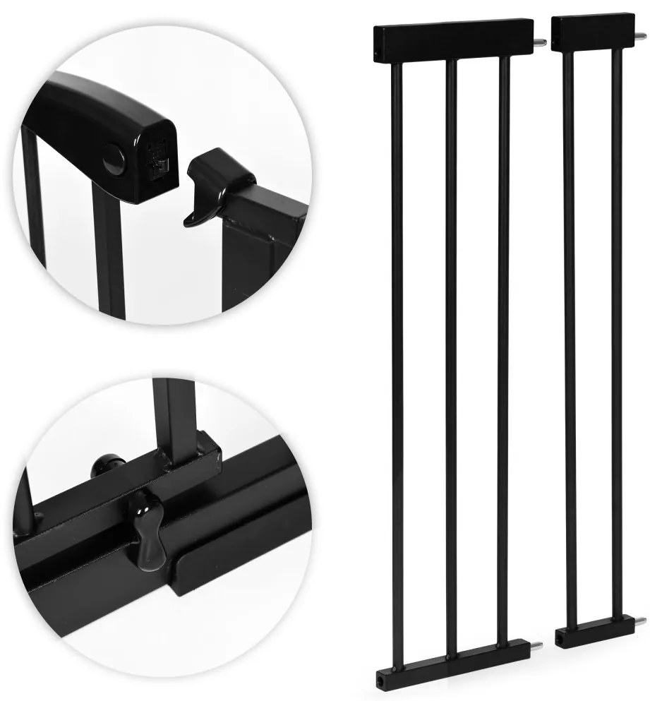 Șină de siguranță 74-105 cm pentru scări și uși din metal și lemn negru