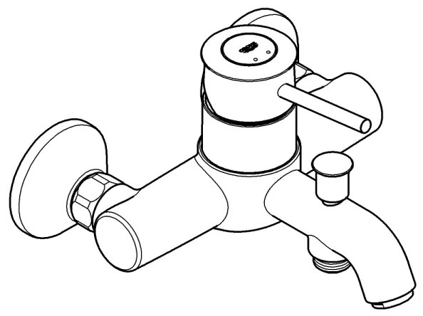 GROHE 32865000 - Baterie pentru cadă BAUCLASSIC DN 15, crom lucios