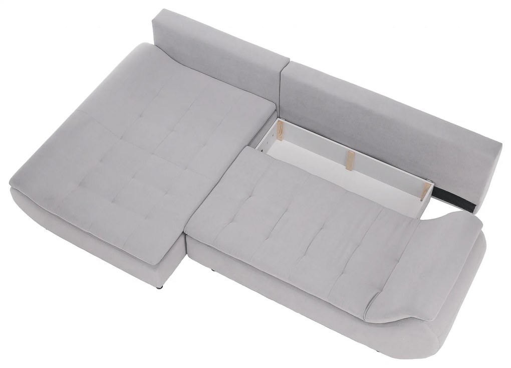 Set canapea, gri deschis / roz pudră, material textil, stânga, BRATO