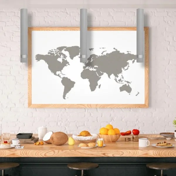 Lustră LED pe cablu TUBA 1xGU10/4,8W/230V gri/crom lucios