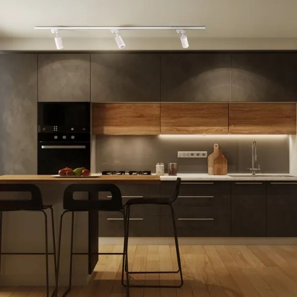 Spot pentru sistem de șină PARIS 3xGU10/10W/230V + 1 m sistem de șină