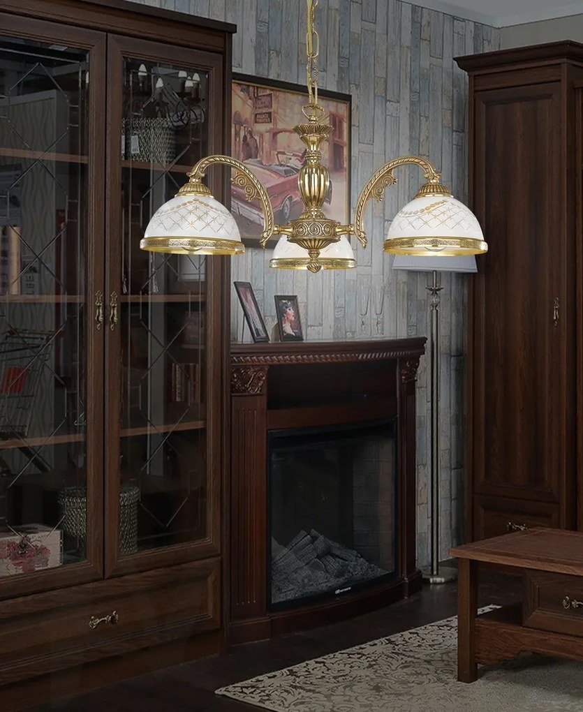 Candelabru din alama cu 3 brate design italian 7102