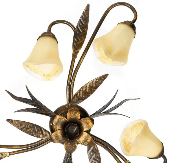 Plafonieră ONLI ALGA 6xE14/6W/230V bronz