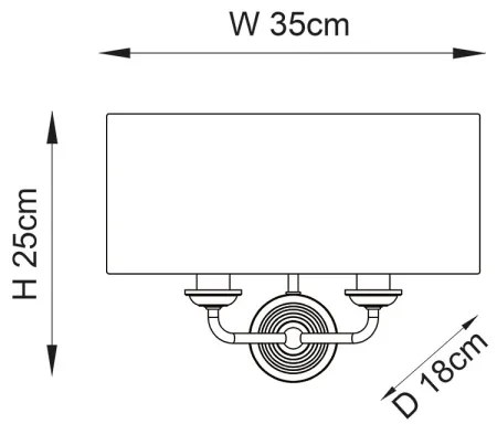 Aplică Endon 98937 HIGHCLERE 2xE14/40W/230V alb/alamă