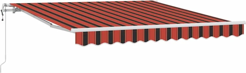 vidaXL Cort electric retractabil portocaliu și maro 300 x 250 cm