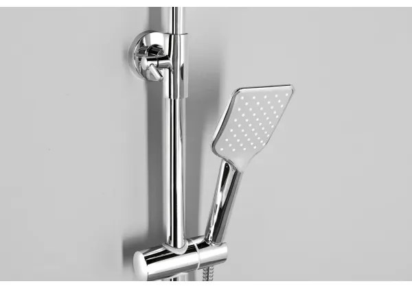 Aqualine - Set duș Factor cu baterie, crom lucios