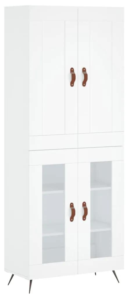 3199593 vidaXL Dulap înalt, alb, 69,5x34x180 cm, lemn compozit