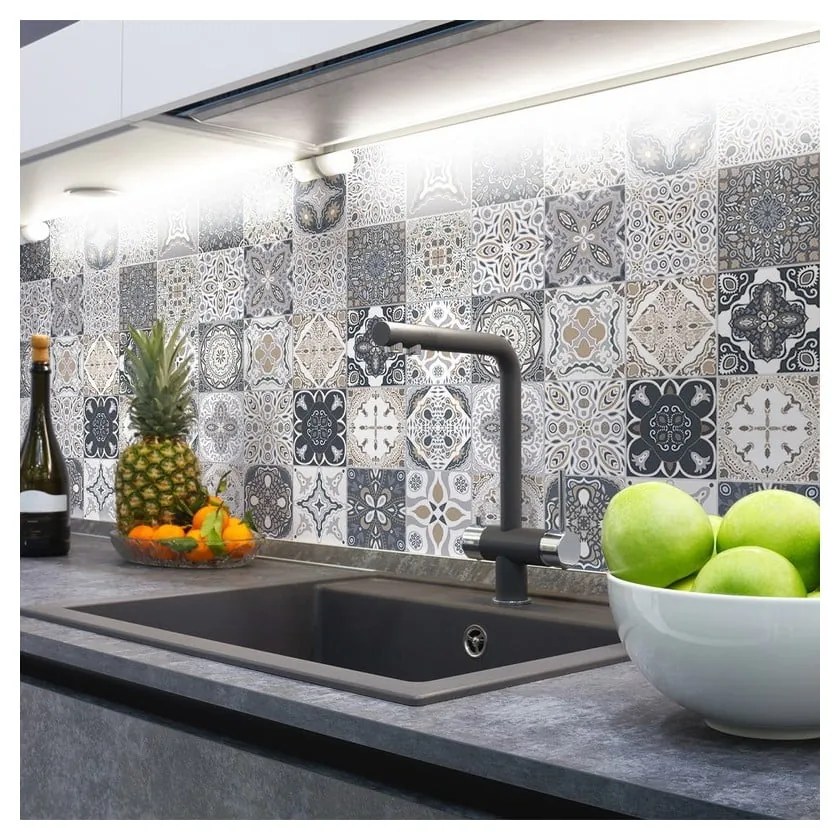 Set 60 autocolante perete Ambiance Fernando, 15 x 15 cm