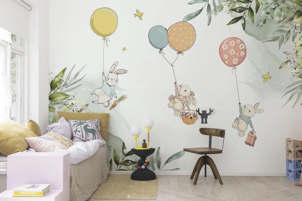 Tapet Baloon Adventure, Pastel, Rebel Walls