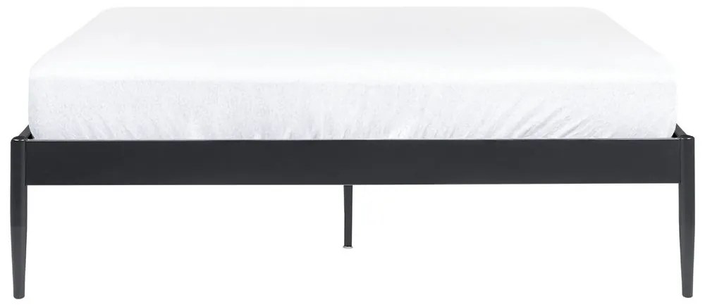 Pat matrimonial 160 cm Victoire (negru) (cu somieră). 1076351