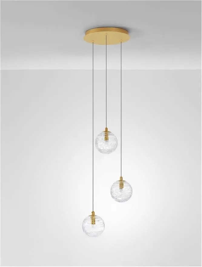Lustra moderna cu 3 Pendule design decorativ COEN auriu