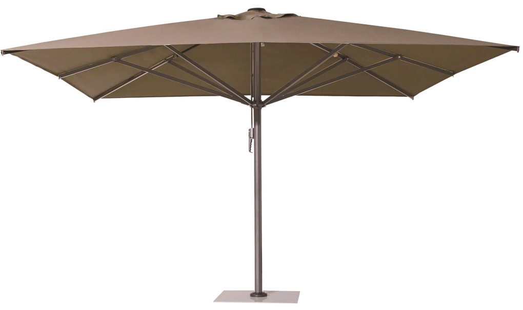 Umbrela terasa Horecalux Liva, 4×4 m cu suport din granit 90 kg, bej