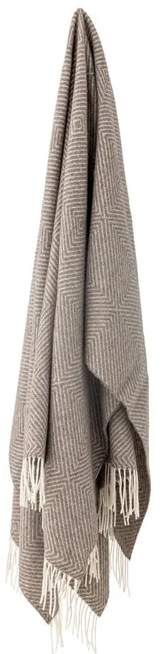 Pătură maro din amestesc de lână 140x200 cm Hoshi – Bloomingville