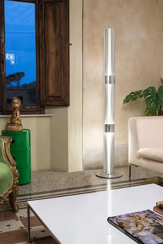 Lampadar modern design Art Deco realizata manual LA LOLLO silver