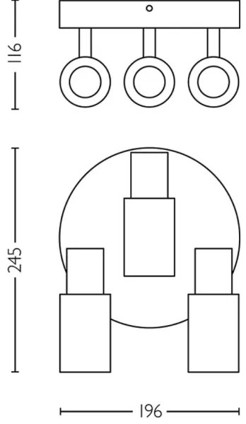 Spot Philips PALMS 3xE14/25W/230V