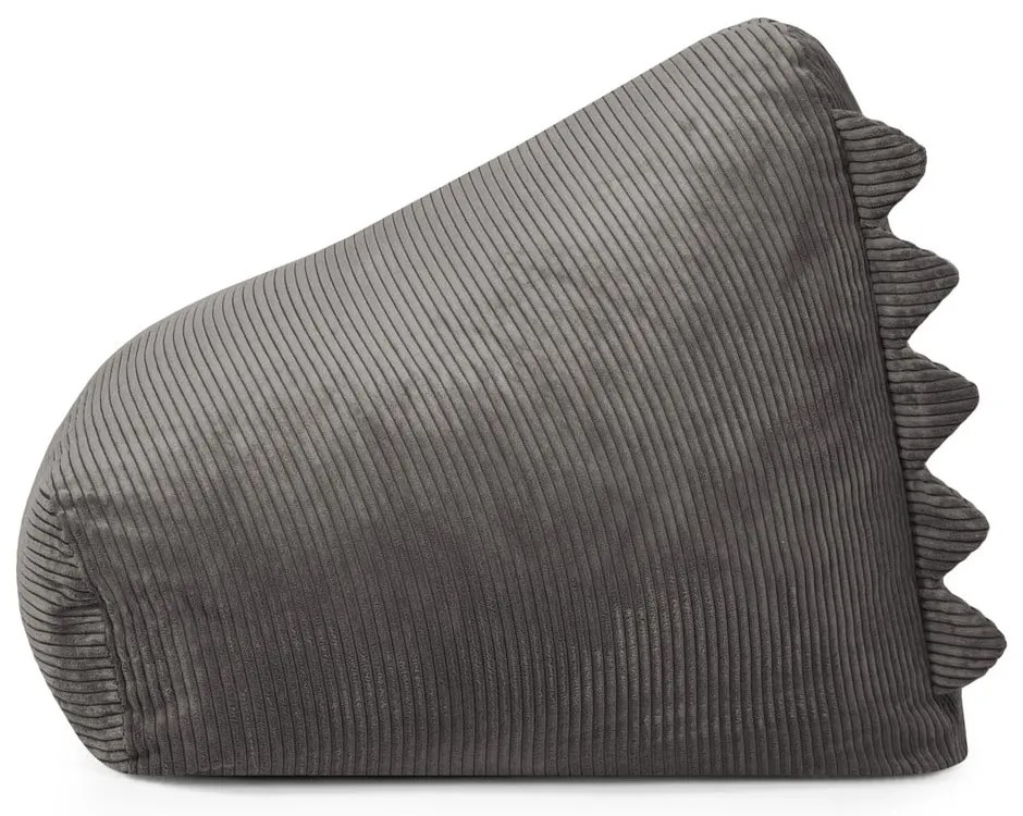 Fotoliu puf pentru copii albastru cu tapițerie din catifea reiată Snug 80 Dragon – SLOWDOWN