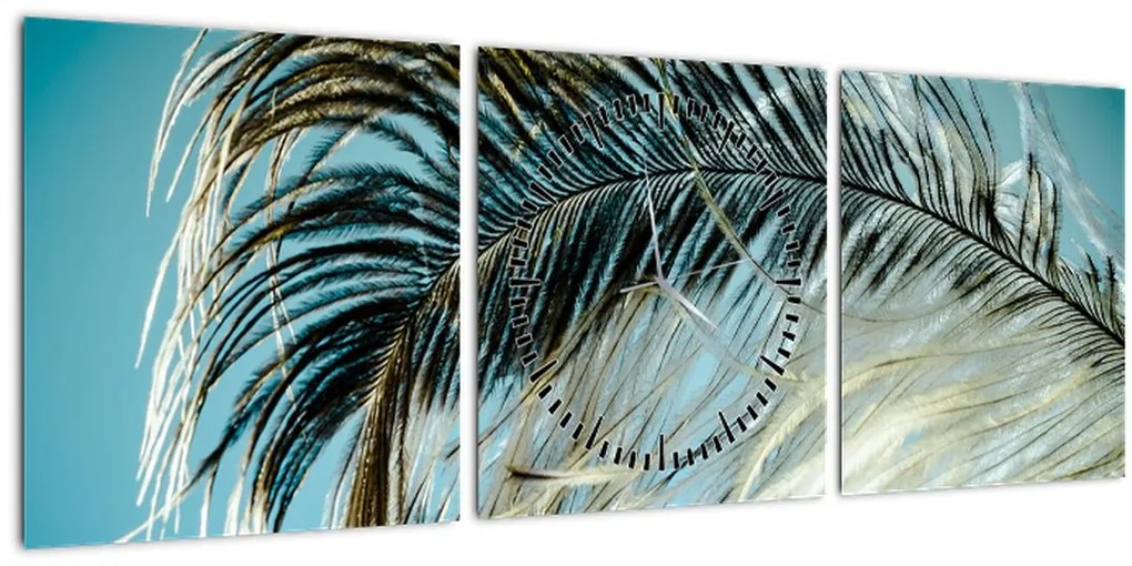 Tablou cu pană (cu ceas) (90x30 cm)