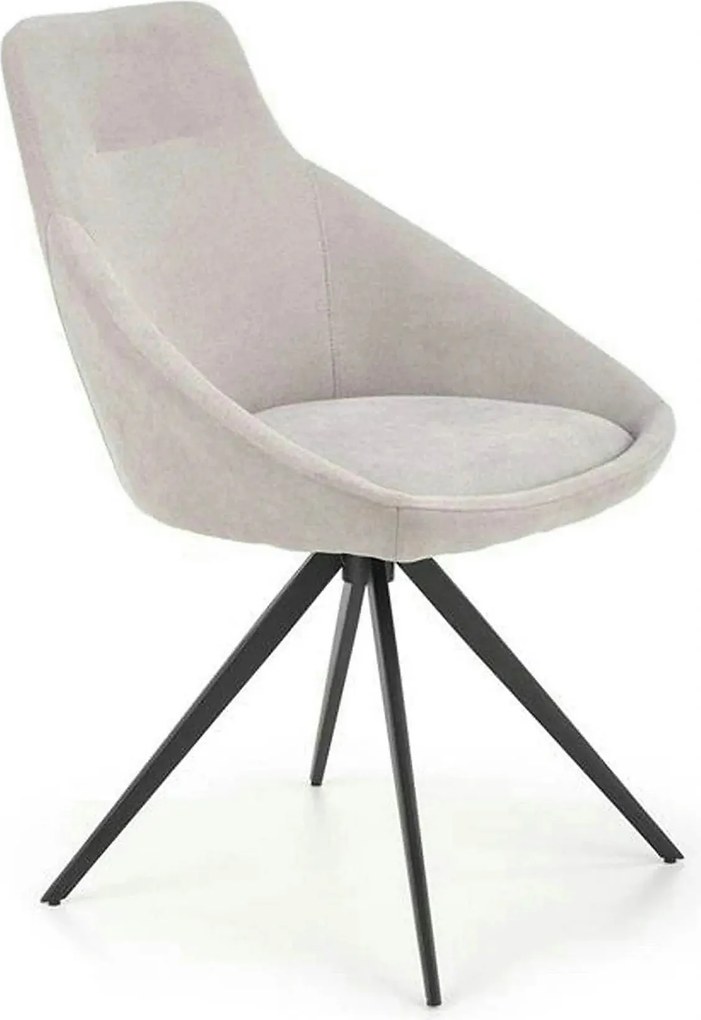 Scaun K431, gri deschis/negru, stofa clasica/metal, 55x54x84 cm